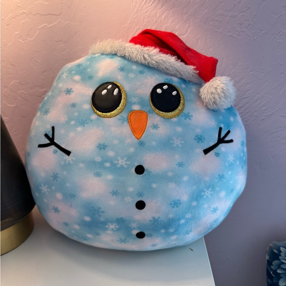 Snowman Squishmellow with Santa Hat